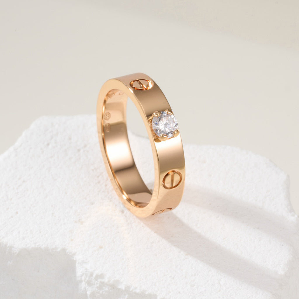 [Lumi Jewelry]LOVE RING 3.6MM 1 BIG DIAMOND