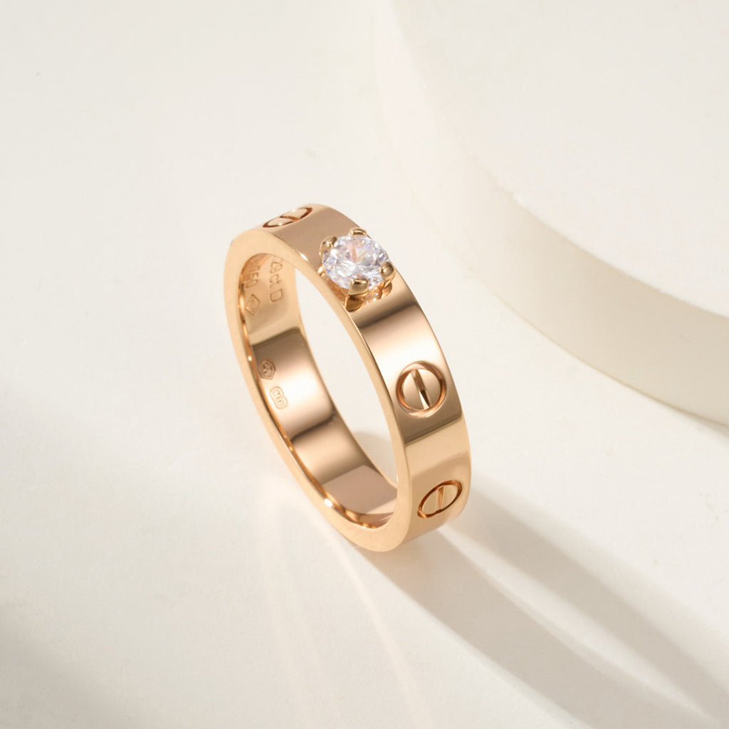 [Lumi Jewelry]LOVE RING 3.6MM 1 BIG DIAMOND