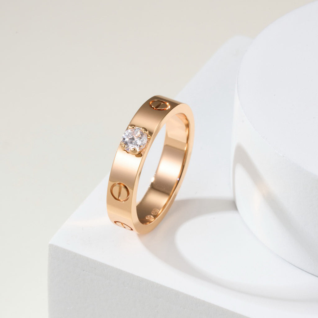 [Lumi Jewelry]LOVE RING 3.6MM 1 BIG DIAMOND