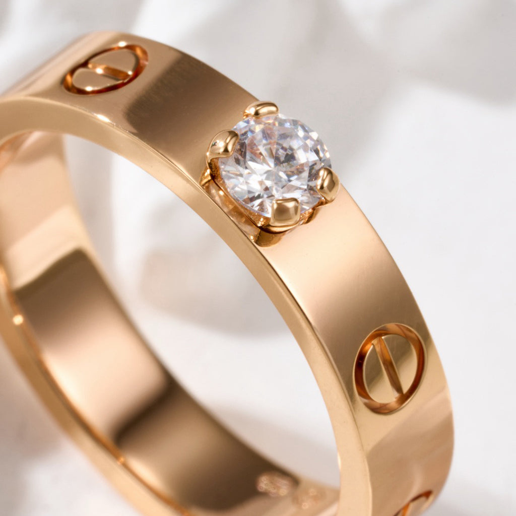 [Lumi Jewelry]LOVE RING 3.6MM 1 BIG DIAMOND