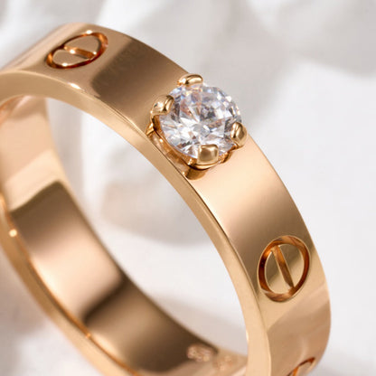 [Lumi Jewelry]LOVE RING 3.6MM 1 BIG DIAMOND