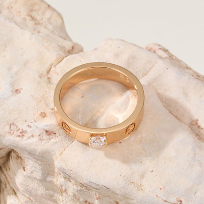 [Lumi Jewelry]LOVE RING 3.6MM 1 BIG DIAMOND