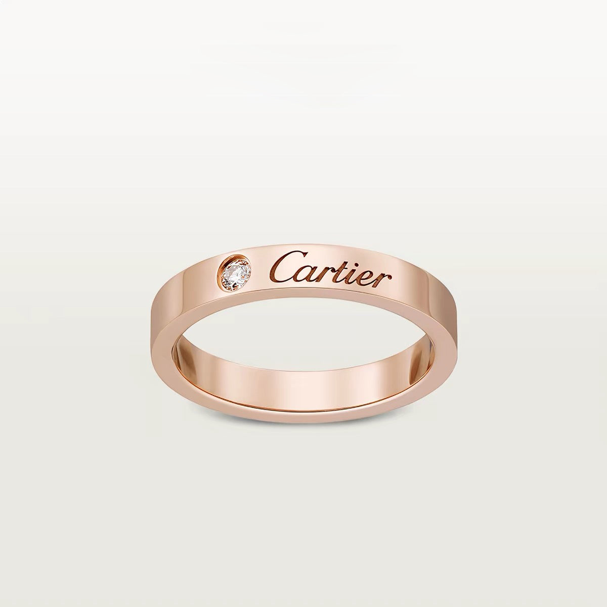 [Lumi Jewelry]LOVE RING 4MM 1 DIAMOND
