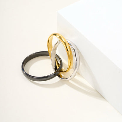 [Lumi Jewelry]TRINITY 3.2MM RING BLACK CERAMIC