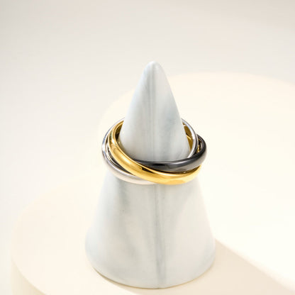 [Lumi Jewelry]TRINITY 3.2MM RING BLACK CERAMIC