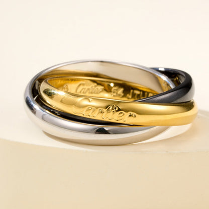 [Lumi Jewelry]TRINITY 3.2MM RING BLACK CERAMIC