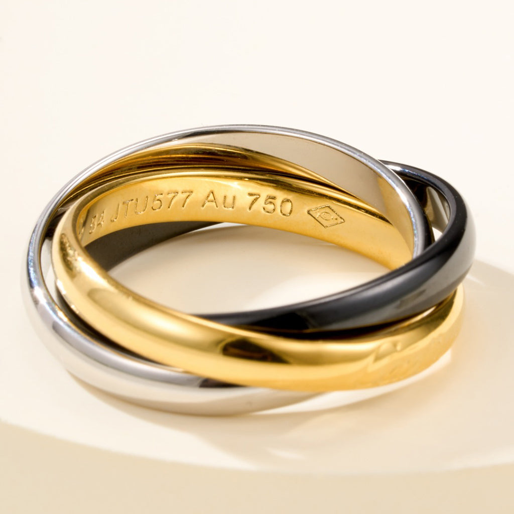 [Lumi Jewelry]TRINITY 3.2MM RING BLACK CERAMIC