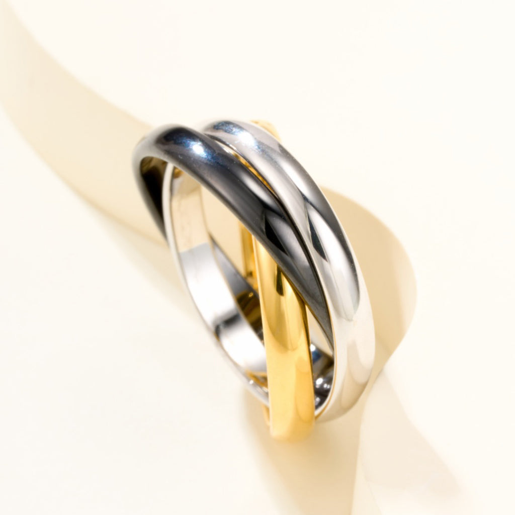 [Lumi Jewelry]TRINITY 3.2MM RING BLACK CERAMIC
