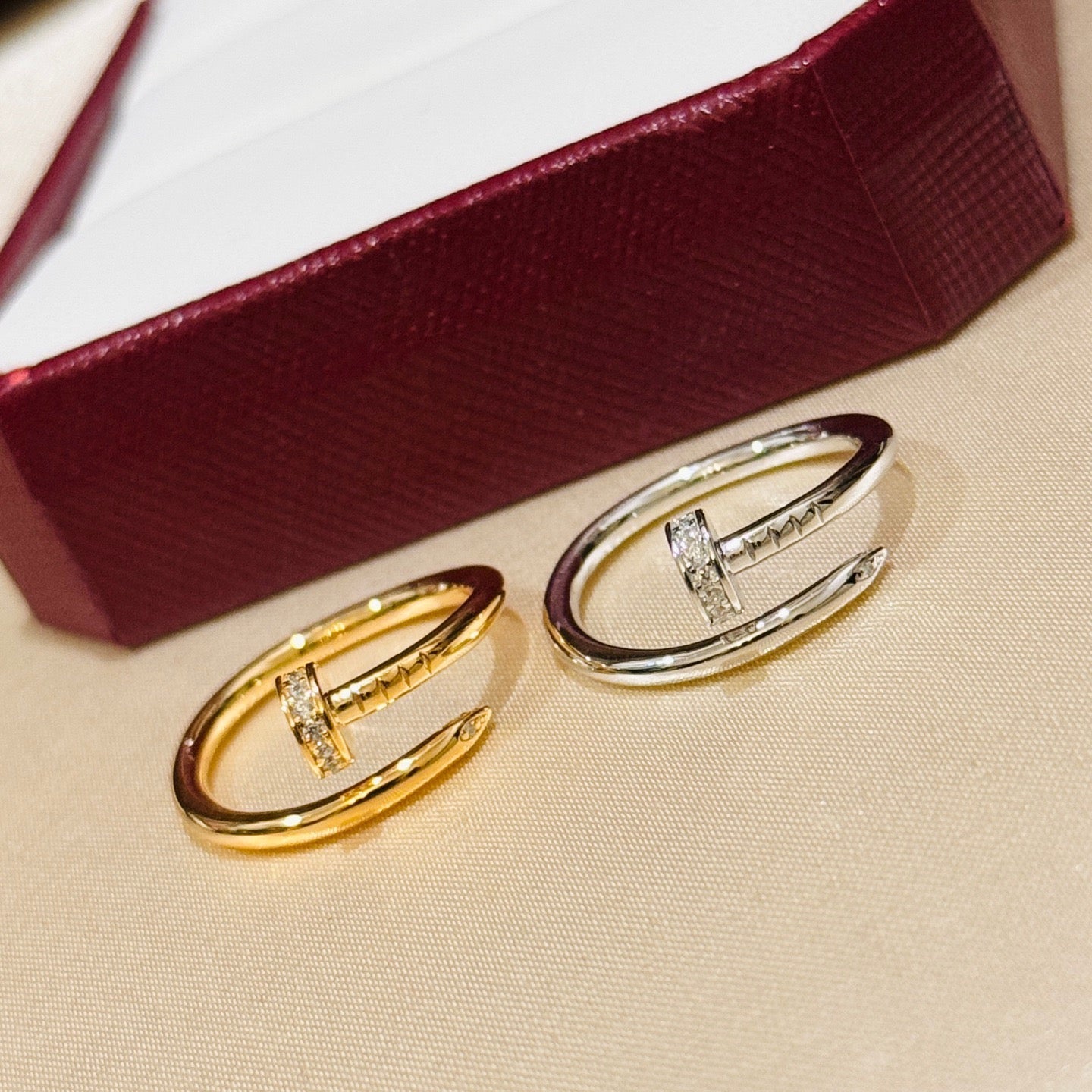 [Lumi Jewelry]JUSTE 1.8MM HALF DIAMOND RING