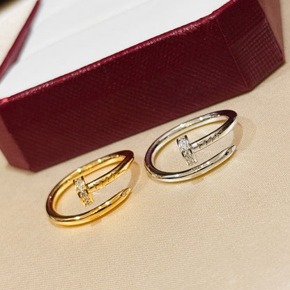 [Lumi Jewelry]JUSTE 1.8MM HALF DIAMOND RING