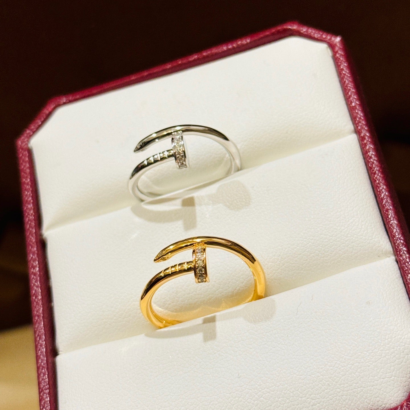 [Lumi Jewelry]JUSTE 1.8MM HALF DIAMOND RING