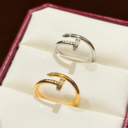 [Lumi Jewelry]JUSTE 1.8MM HALF DIAMOND RING