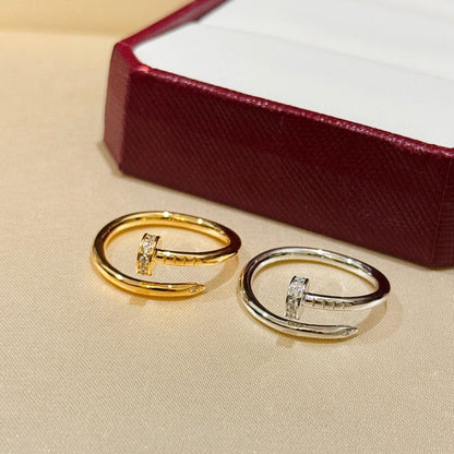 [Lumi Jewelry]JUSTE 1.8MM HALF DIAMOND RING
