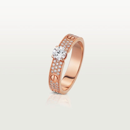 [Lumi Jewelry]LOVE RING 3.6MM 1 BIG DIAMOND FULL DIAMOND