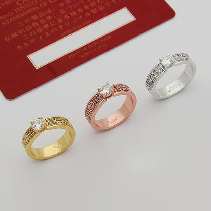 [Lumi Jewelry]LOVE RING 3.6MM 1 BIG DIAMOND FULL DIAMOND