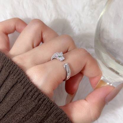 [Lumi Jewelry]PANTHERE HALF DIAMOND SMALL RING