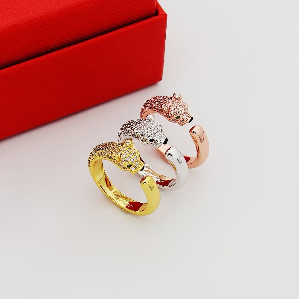 [Lumi Jewelry]PANTHERE HALF DIAMOND SMALL RING