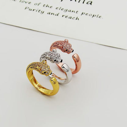 [Lumi Jewelry]PANTHERE HALF DIAMOND SMALL RING