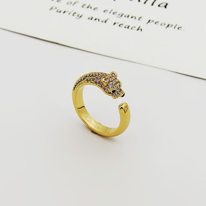 [Lumi Jewelry]PANTHERE HALF DIAMOND SMALL RING