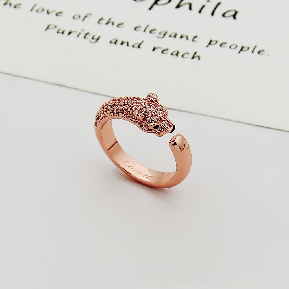 [Lumi Jewelry]PANTHERE HALF DIAMOND SMALL RING