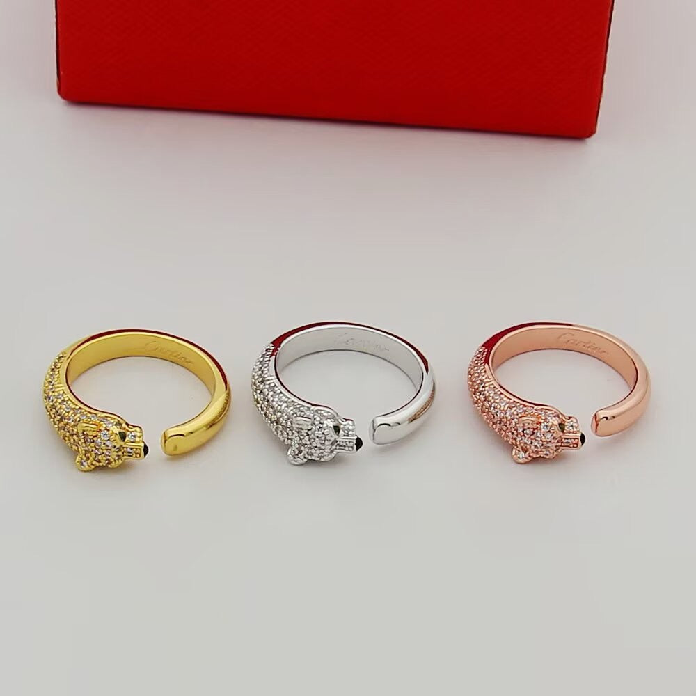 [Lumi Jewelry]PANTHERE HALF DIAMOND SMALL RING
