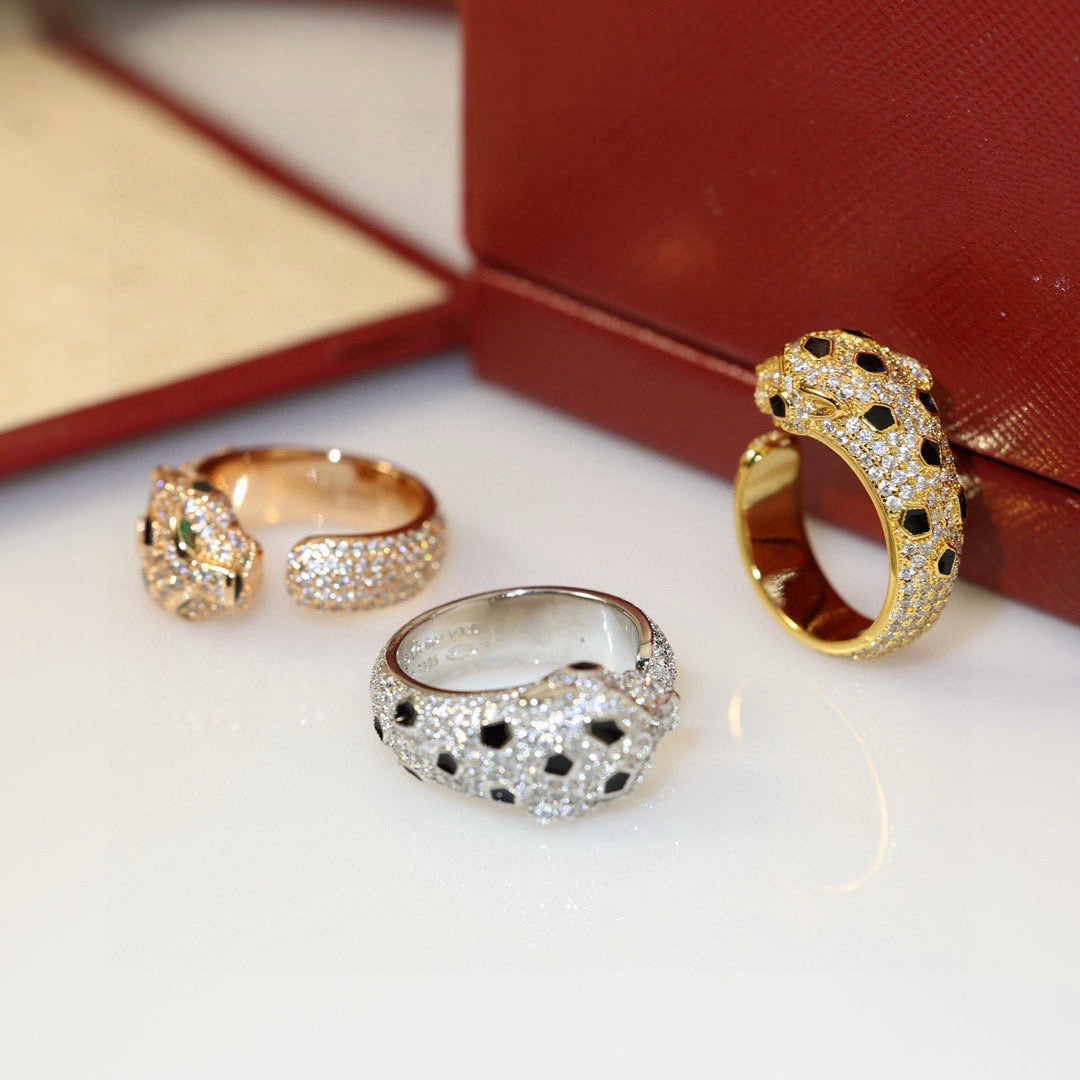 [Lumi Jewelry]PANTHERE SPOTTED FULL DIAMOND MEDIUM RING