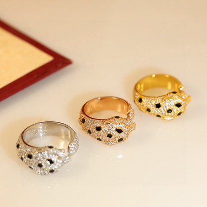 [Lumi Jewelry]PANTHERE SPOTTED FULL DIAMOND MEDIUM RING
