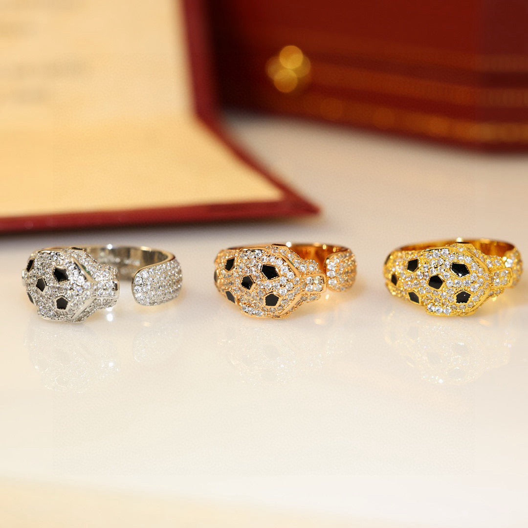 [Lumi Jewelry]PANTHERE SPOTTED FULL DIAMOND MEDIUM RING