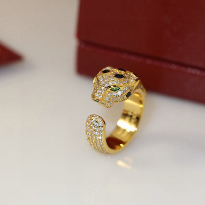 [Lumi Jewelry]PANTHERE SPOTTED FULL DIAMOND MEDIUM RING