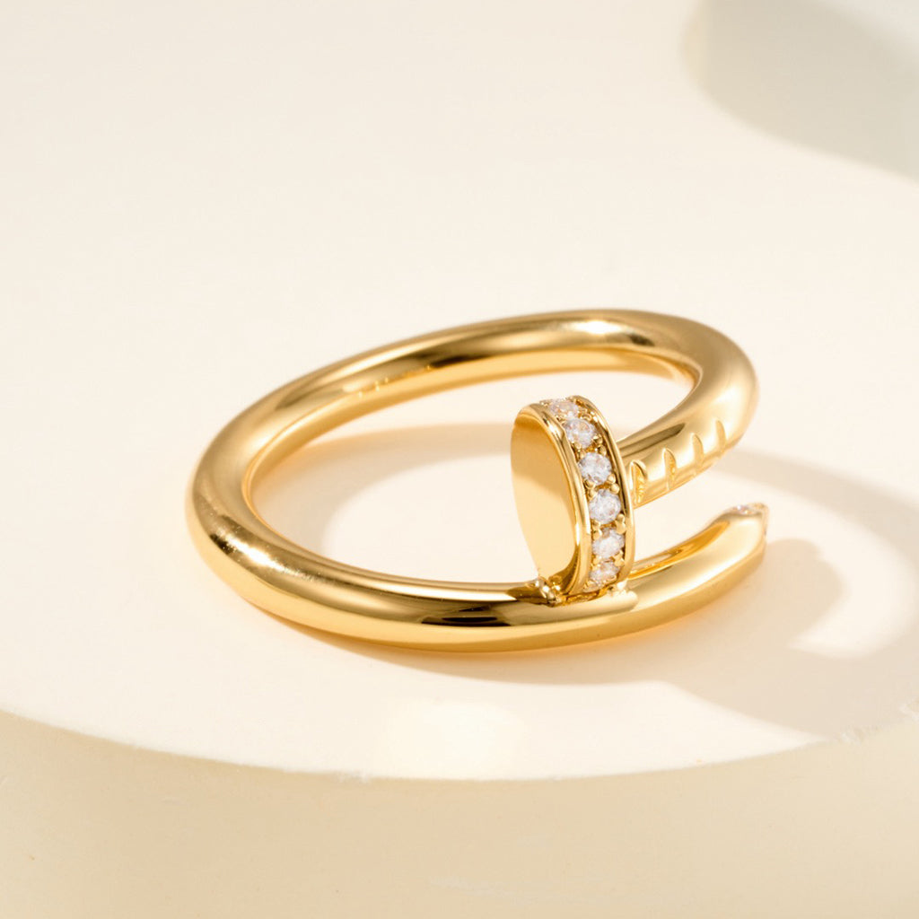 [Lumi Jewelry]JUSTE RING 2.6MM HALF DIAMOND