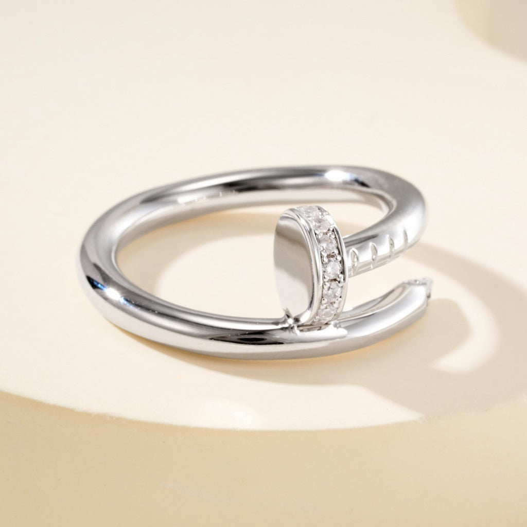 [Lumi Jewelry]JUSTE RING 2.6MM HALF DIAMOND