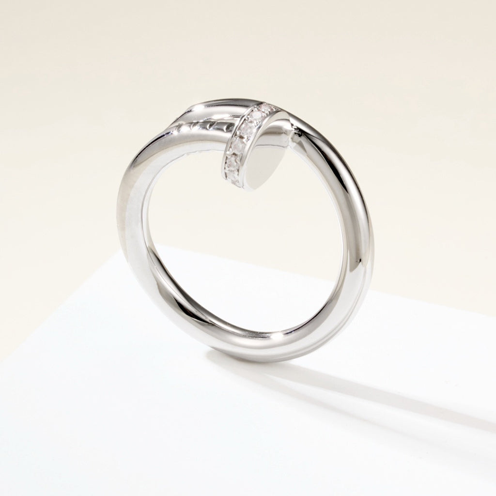 [Lumi Jewelry]JUSTE RING 2.6MM HALF DIAMOND