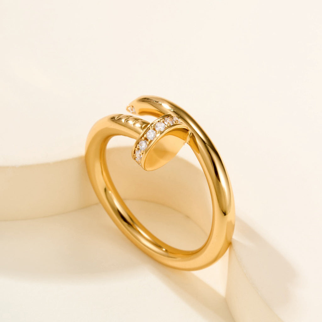 [Lumi Jewelry]JUSTE RING 2.6MM HALF DIAMOND
