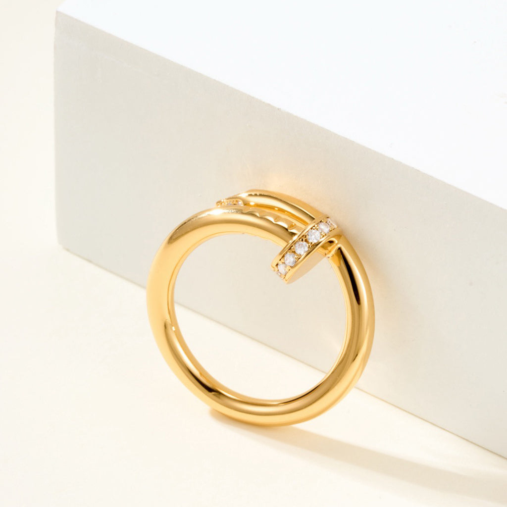 [Lumi Jewelry]JUSTE RING 2.6MM HALF DIAMOND