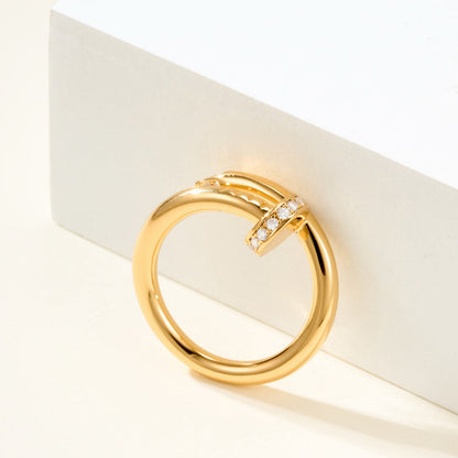 [Lumi Jewelry]JUSTE RING 2.6MM HALF DIAMOND