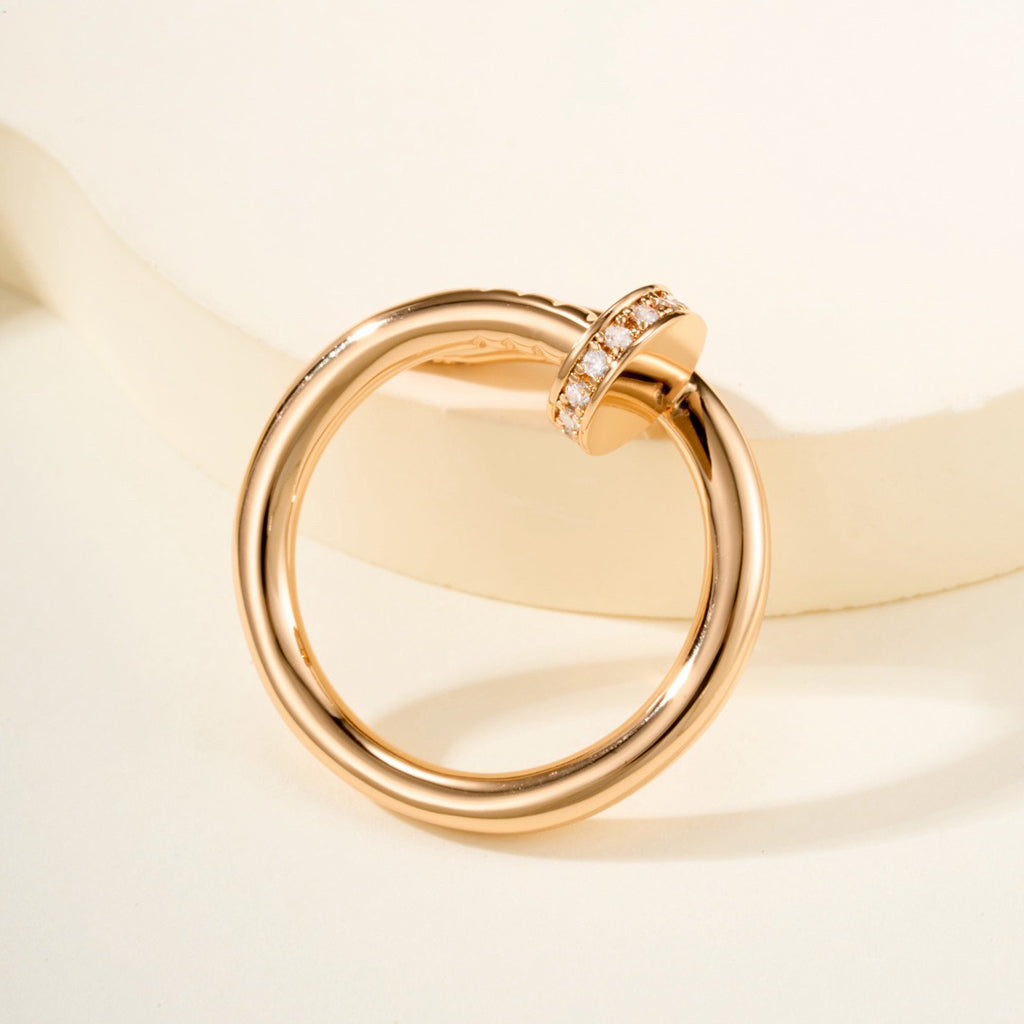 [Lumi Jewelry]JUSTE RING 2.6MM HALF DIAMOND