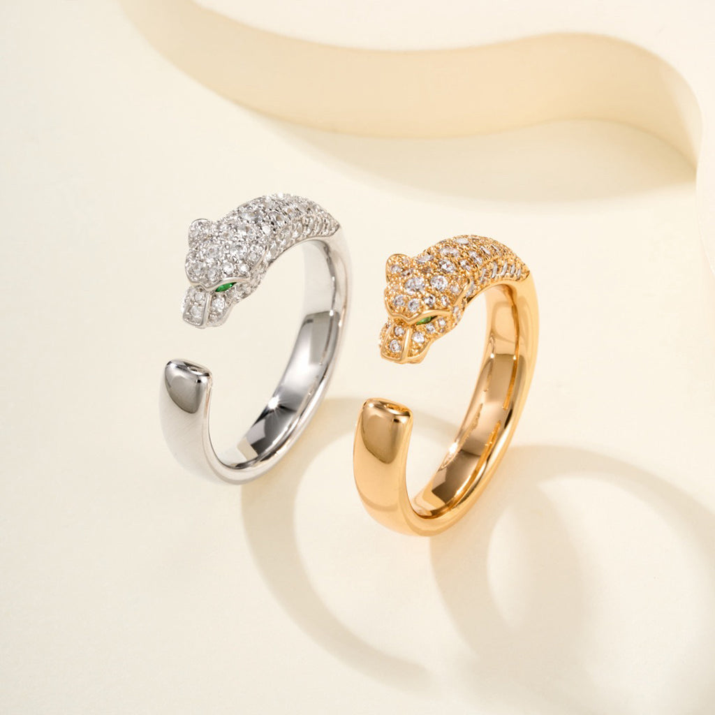 [Lumi Jewelry]PANTHERE HALF DIAMOND SMALL RING