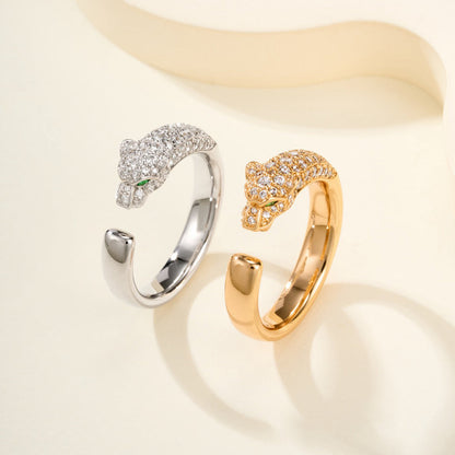 [Lumi Jewelry]PANTHERE HALF DIAMOND SMALL RING