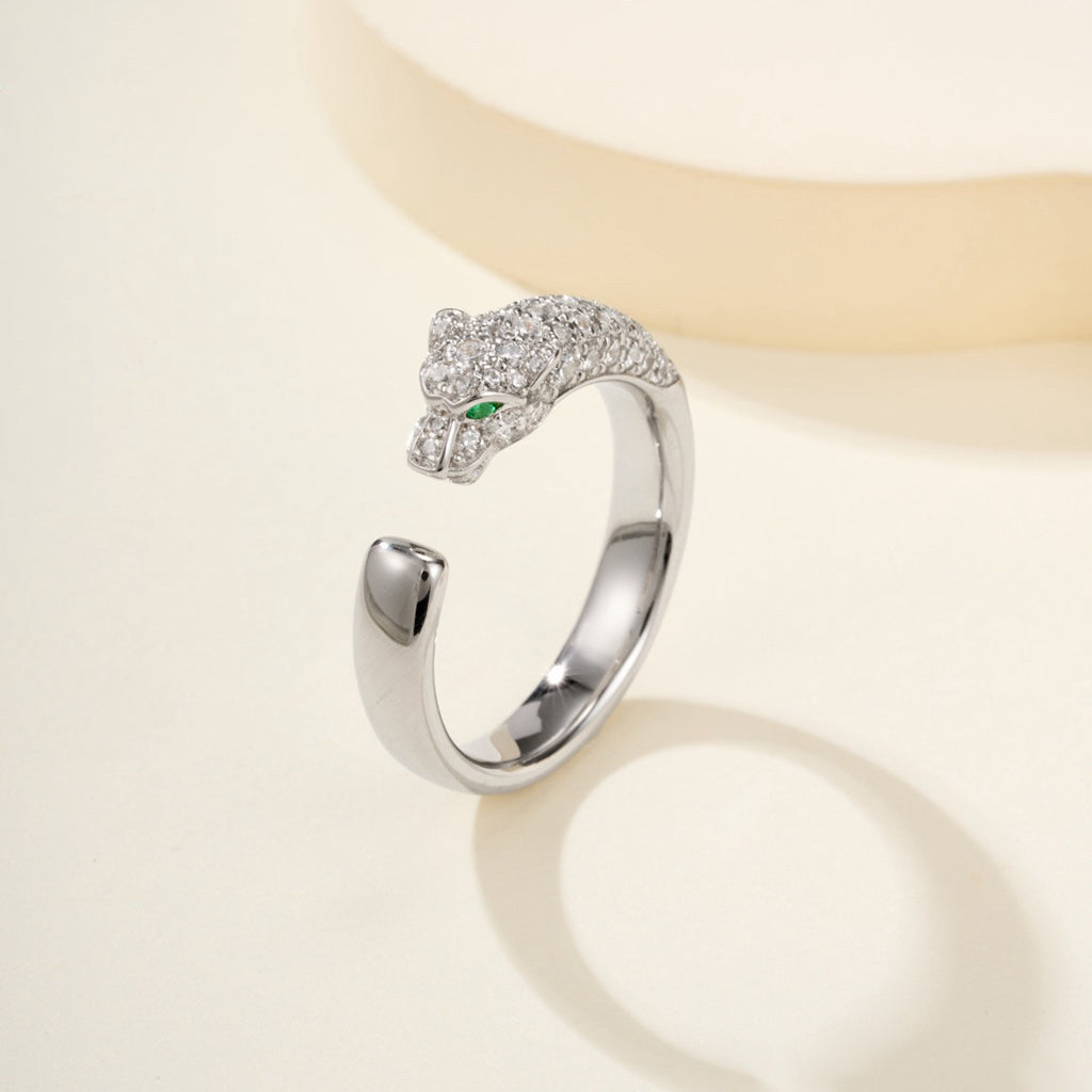 [Lumi Jewelry]PANTHERE HALF DIAMOND SMALL RING