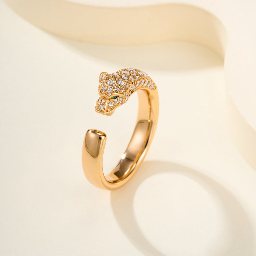 [Lumi Jewelry]PANTHERE HALF DIAMOND SMALL RING