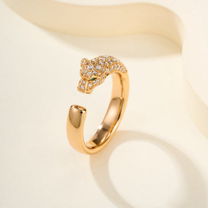 [Lumi Jewelry]PANTHERE HALF DIAMOND SMALL RING
