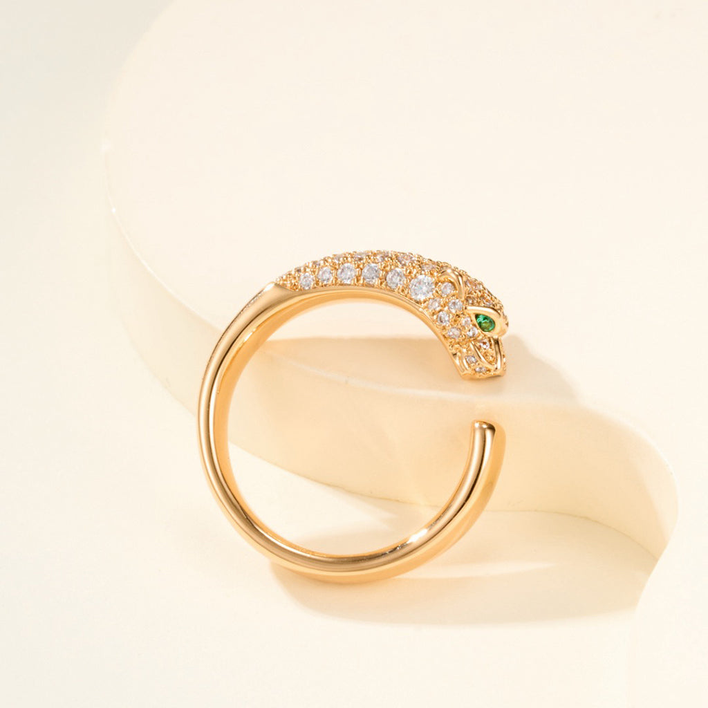 [Lumi Jewelry]PANTHERE HALF DIAMOND SMALL RING