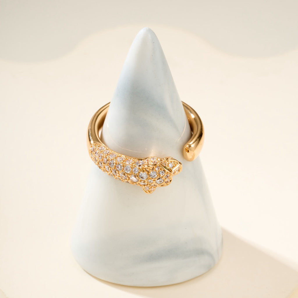 [Lumi Jewelry]PANTHERE HALF DIAMOND SMALL RING