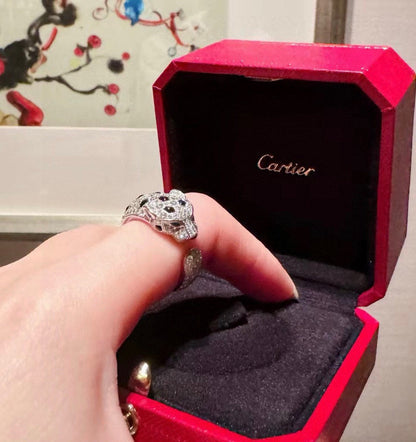 [Lumi Jewelry]PANTHERE SPOTTED FULL DIAMOND MEDIUM RING