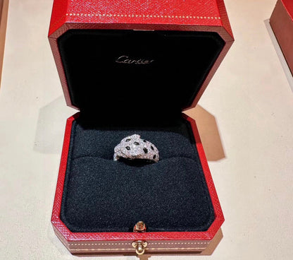 [Lumi Jewelry]PANTHERE SPOTTED FULL DIAMOND MEDIUM RING