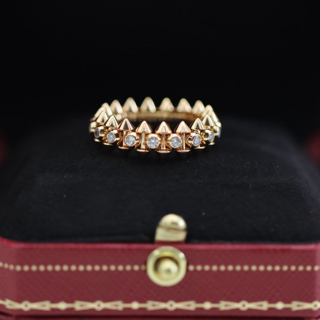 [Lumi Jewelry]CLASH 6.8MM DIAMOND MEDIUM RING