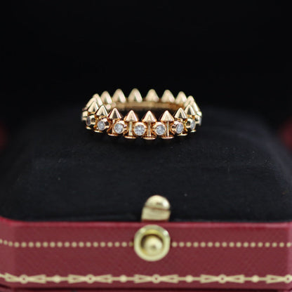 [Lumi Jewelry]CLASH 6.8MM DIAMOND MEDIUM RING