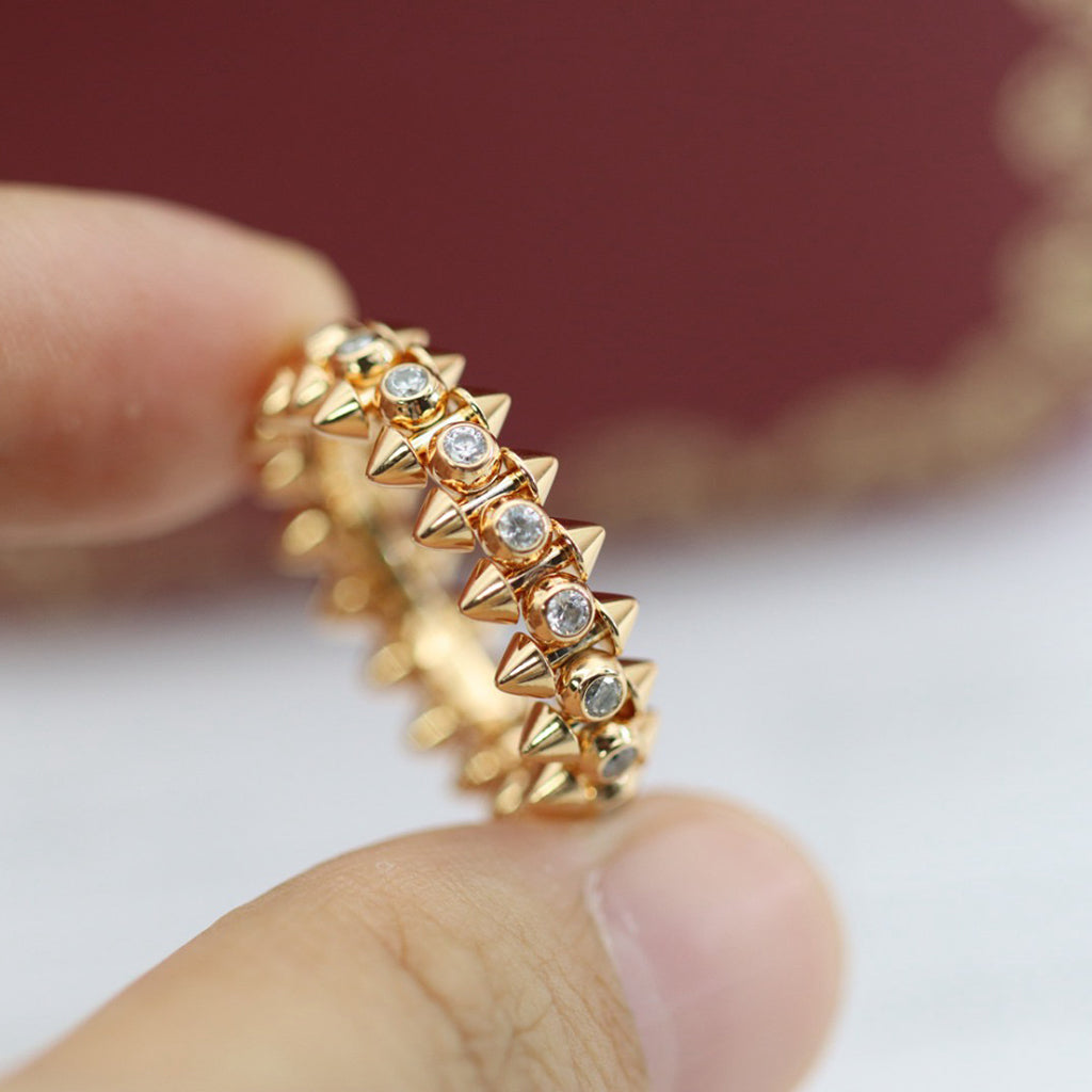 [Lumi Jewelry]CLASH 6.8MM DIAMOND MEDIUM RING