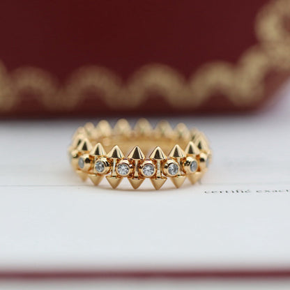 [Lumi Jewelry]CLASH 6.8MM DIAMOND MEDIUM RING