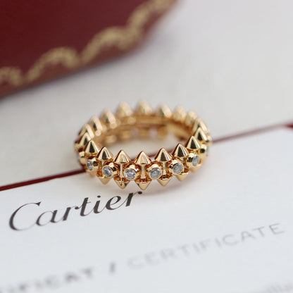 [Lumi Jewelry]CLASH 6.8MM DIAMOND MEDIUM RING